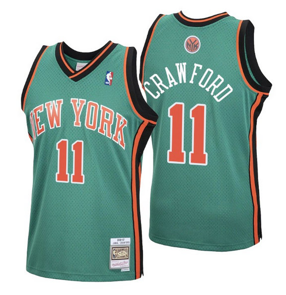 Men's New Yok Knicks #11 Jamal Crawford 2006-07 Green Swingman Stitched Jersey Men's New Yok Knicks #11 Jamal Crawford 2006-07 Green Swingman Stitched Jersey